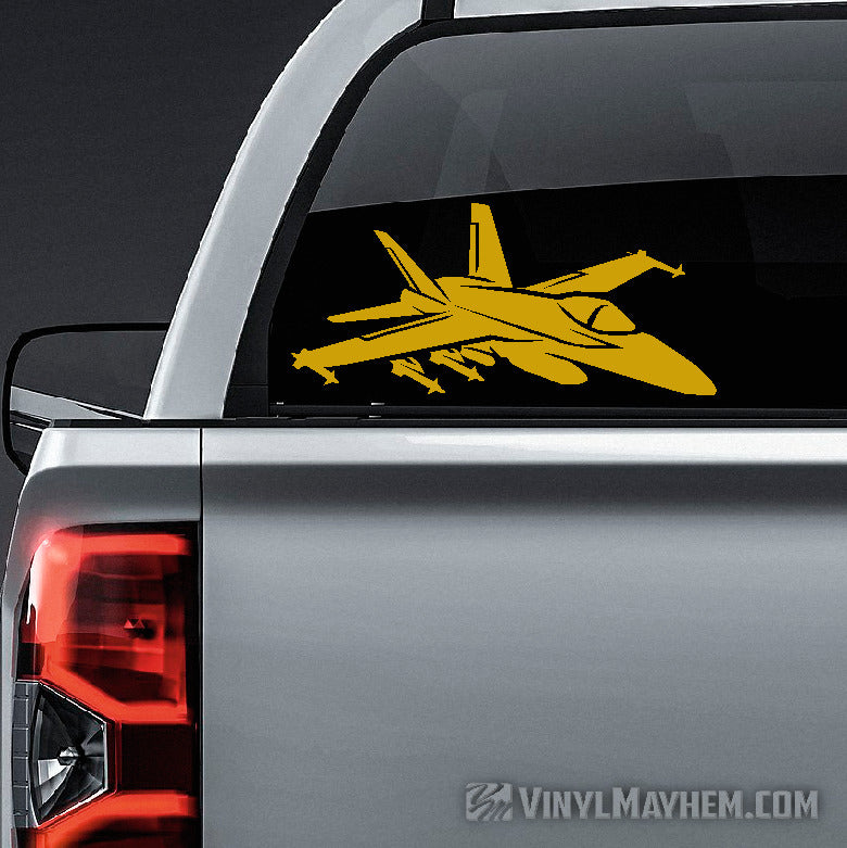 F-18 Super Hornet silhouette side view vinyl sticker