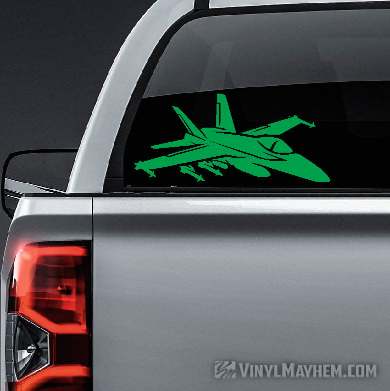 F-18 Super Hornet silhouette side view vinyl sticker