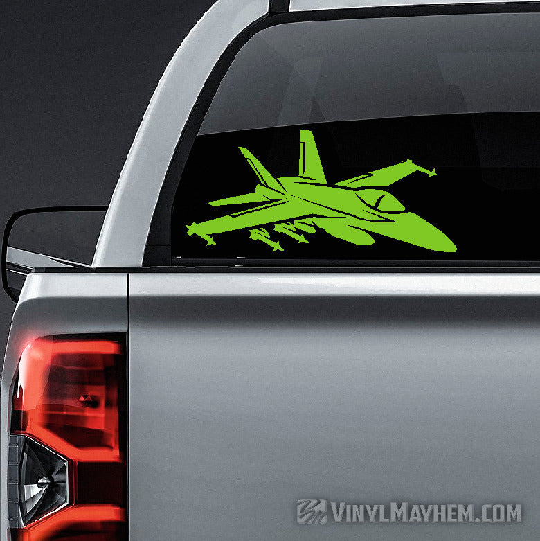 F-18 Super Hornet silhouette side view vinyl sticker