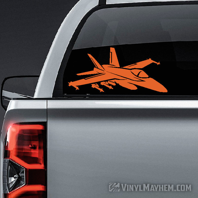 F-18 Super Hornet silhouette side view vinyl sticker