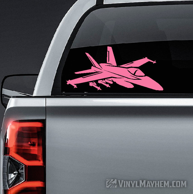 F-18 Super Hornet silhouette side view vinyl sticker