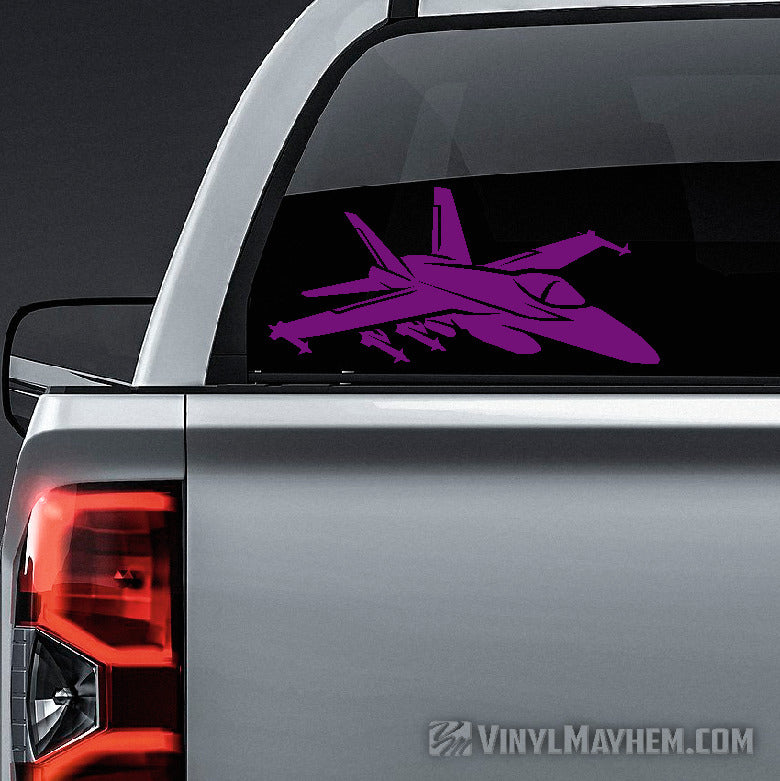 F-18 Super Hornet silhouette side view vinyl sticker