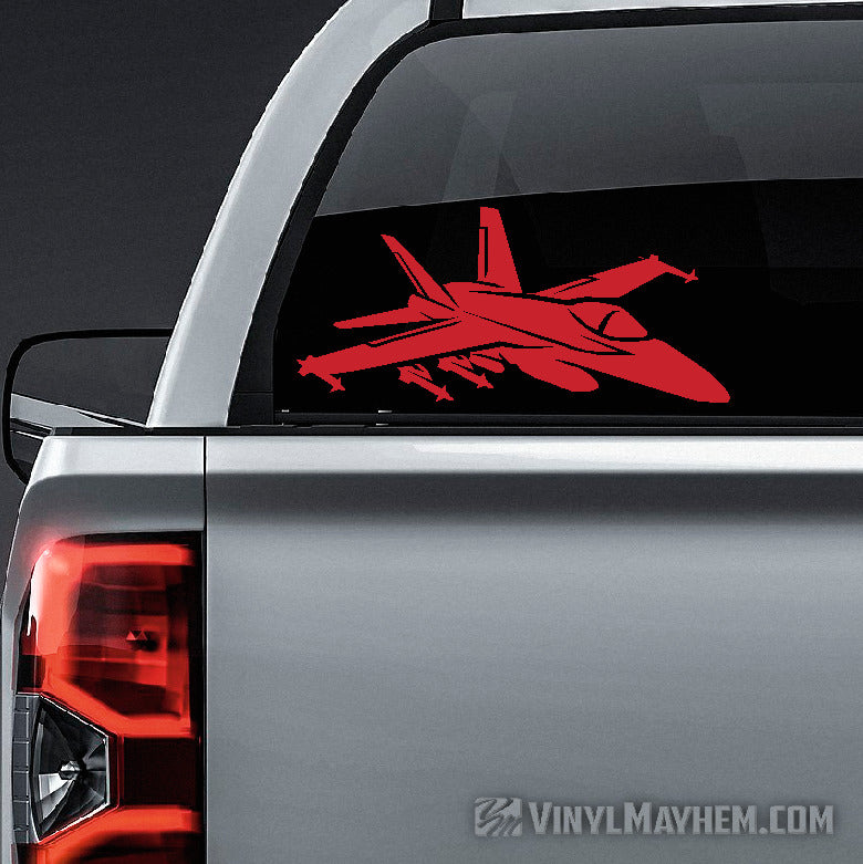 F-18 Super Hornet silhouette side view vinyl sticker