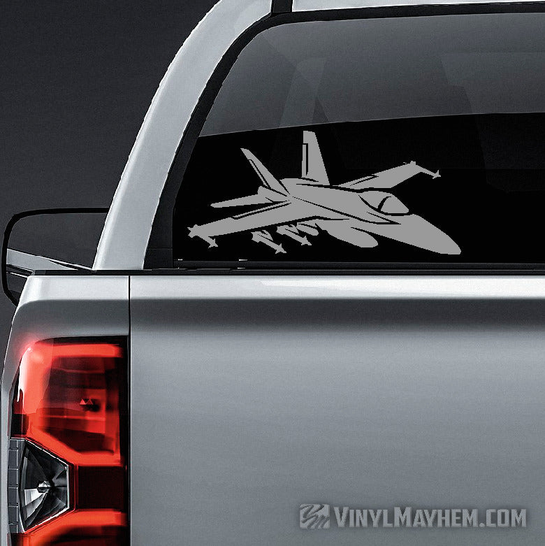 F-18 Super Hornet silhouette side view vinyl sticker