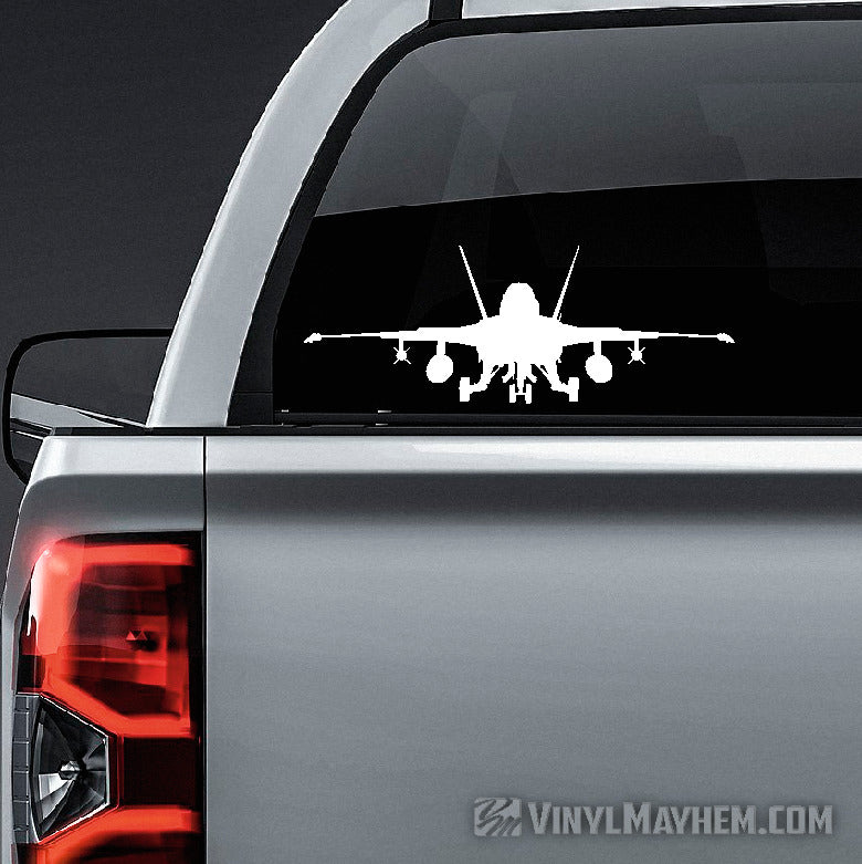 F-18 Super Hornet silhouette runway vinyl sticker