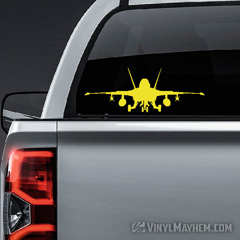 F-18 Super Hornet silhouette runway vinyl sticker