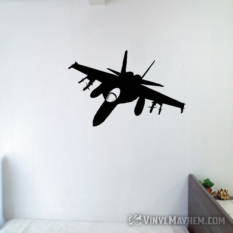 F-18 Super Hornet silhouette strike position vinyl sticker