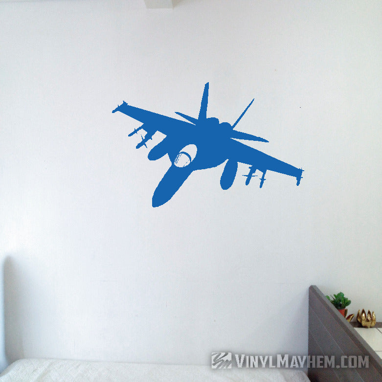 F-18 Super Hornet silhouette strike position vinyl sticker