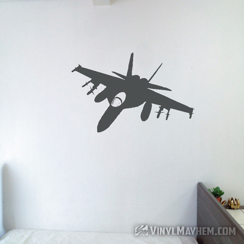 F-18 Super Hornet silhouette strike position vinyl sticker