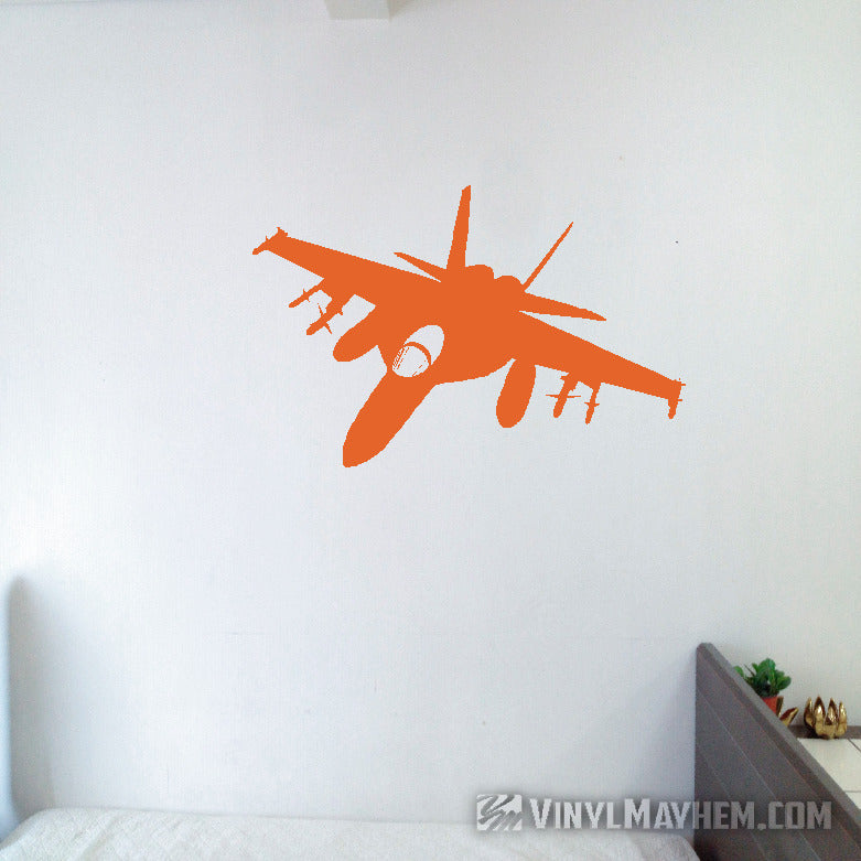 F-18 Super Hornet silhouette strike position vinyl sticker