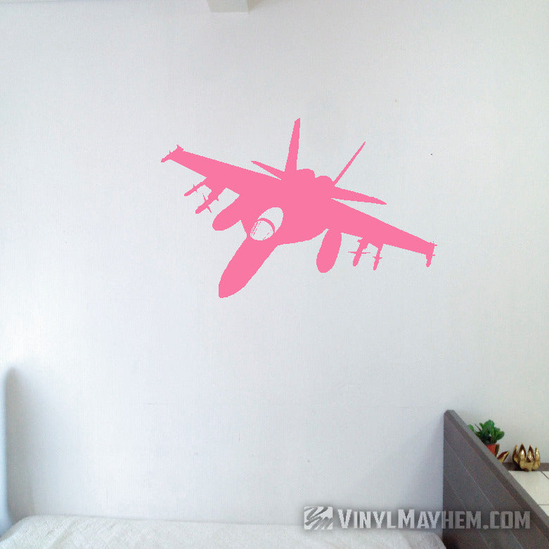 F-18 Super Hornet silhouette strike position vinyl sticker