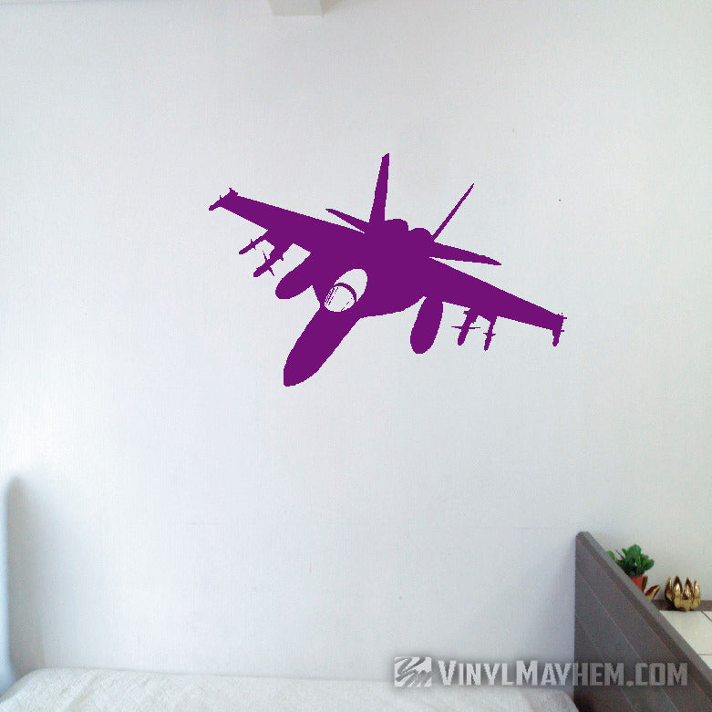 F-18 Super Hornet silhouette strike position vinyl sticker