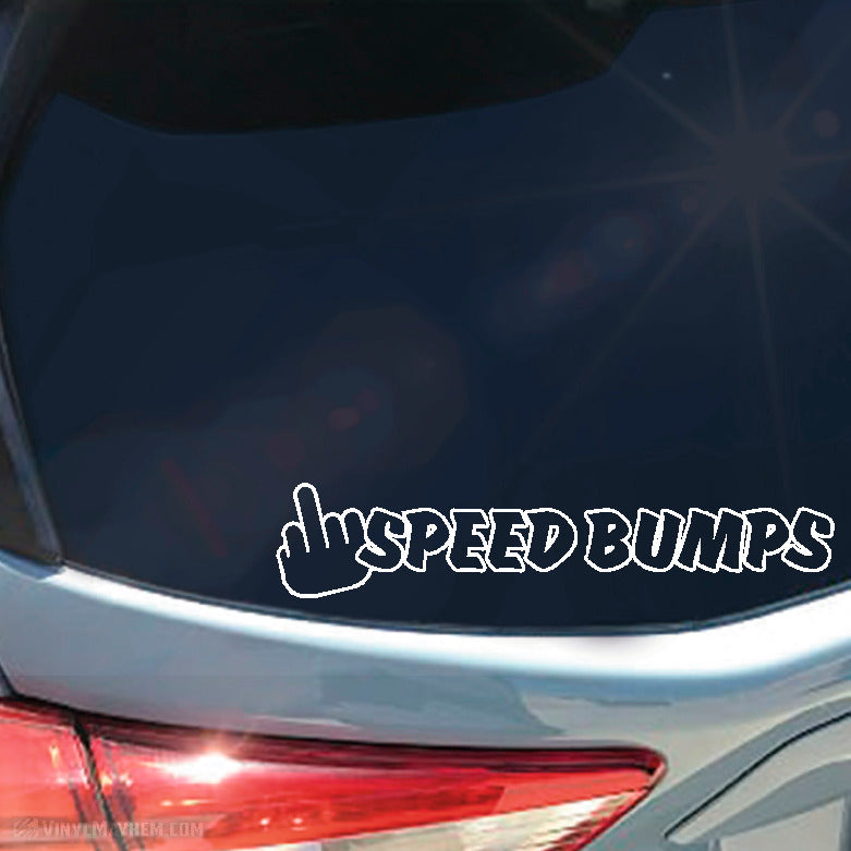 F You Speed Bumps hand sign vinyl sticker