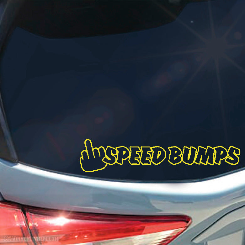 F You Speed Bumps hand sign vinyl sticker