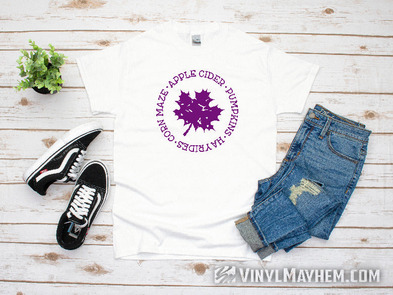 Fall distressed leaf T-Shirt