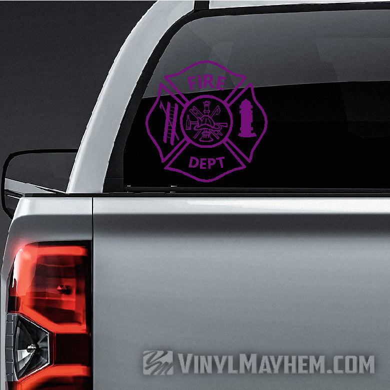 Fire Department Maltese Cross vinyl stickers