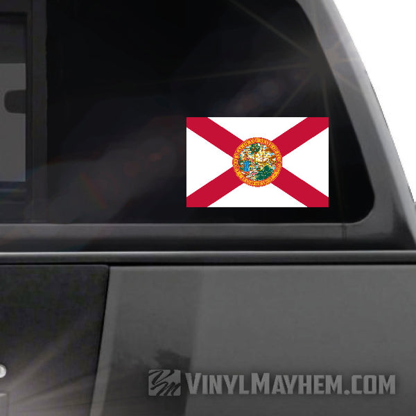 Florida Sticker Florida State Flag Sticker Decals Water Bottle Car Truck Window SUV ...