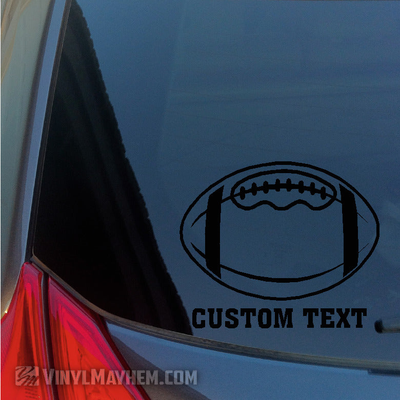 Football custom text vinyl sticker