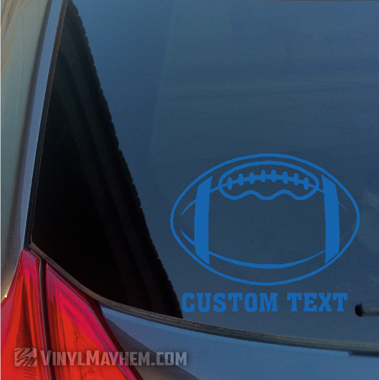 Football custom text vinyl sticker