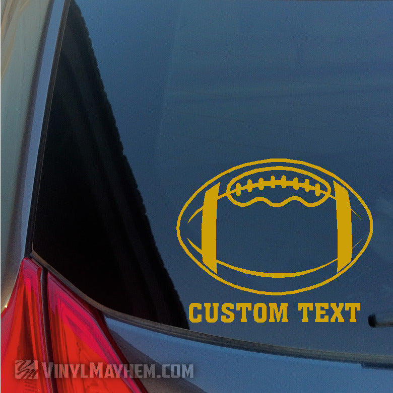 Football custom text vinyl sticker