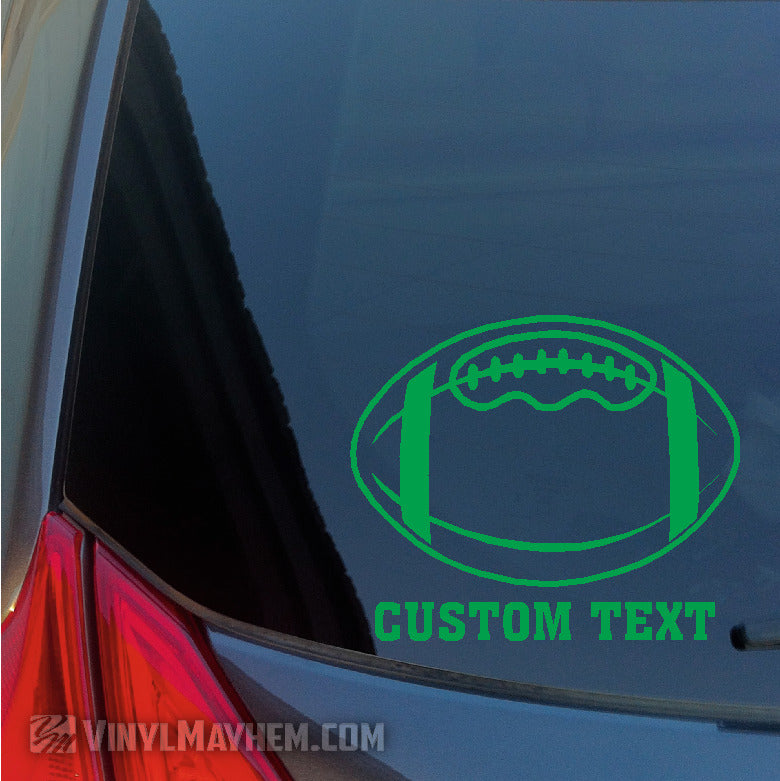 Football custom text vinyl sticker