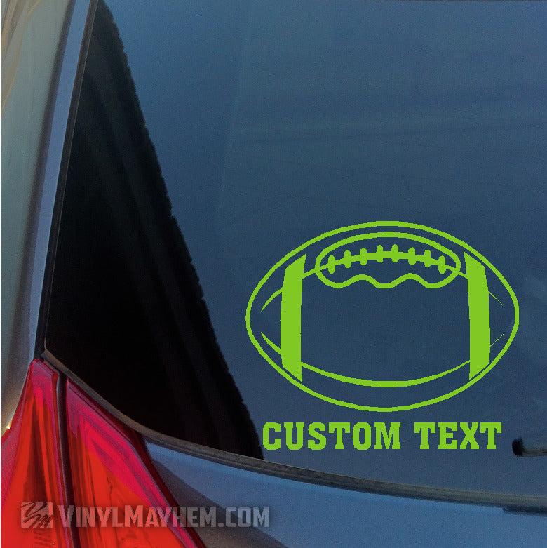 Football custom text vinyl sticker