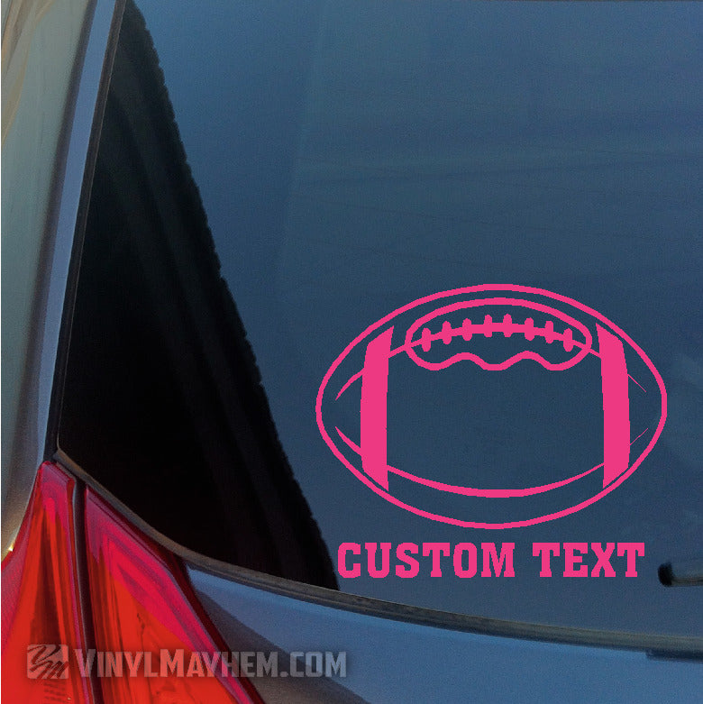 Football custom text vinyl sticker