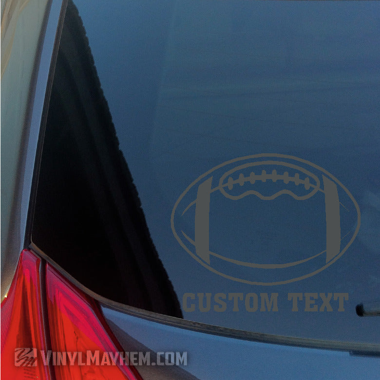 Football custom text vinyl sticker