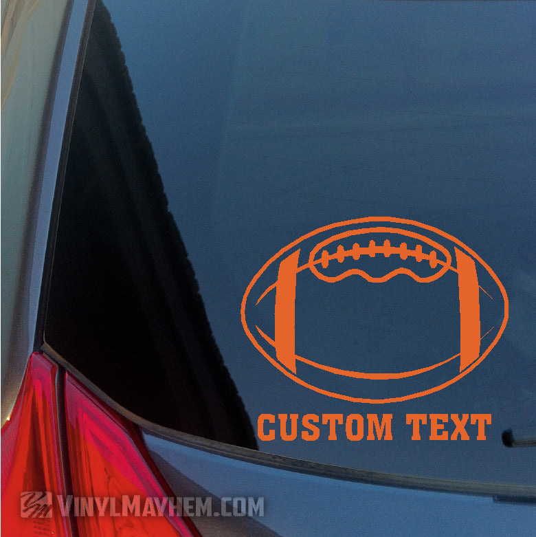 Football custom text vinyl sticker