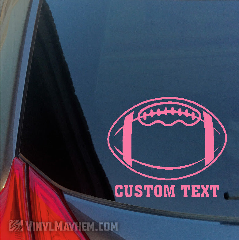 Football custom text vinyl sticker