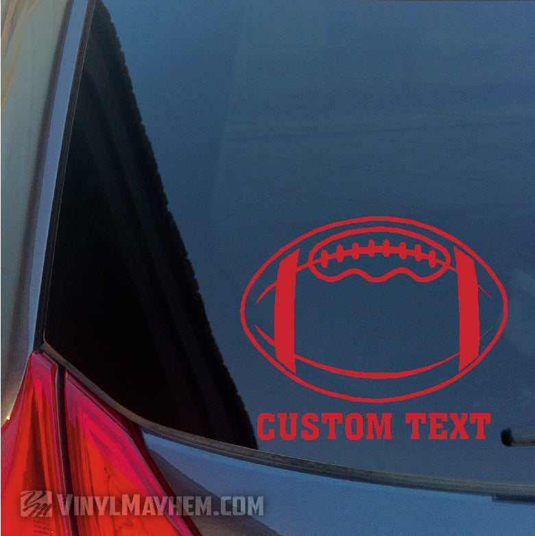 Football custom text vinyl sticker