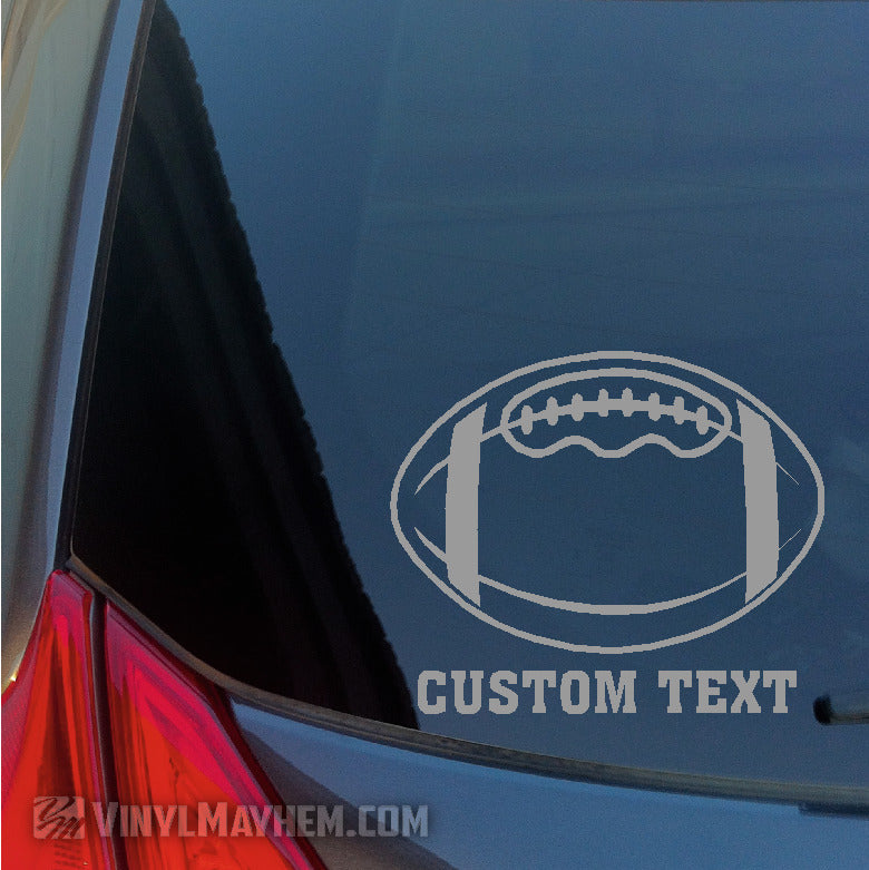 Football custom text vinyl sticker