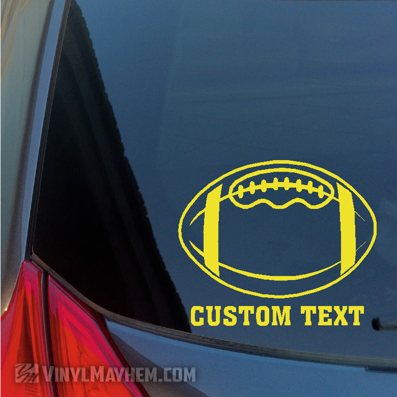 Football custom text vinyl sticker