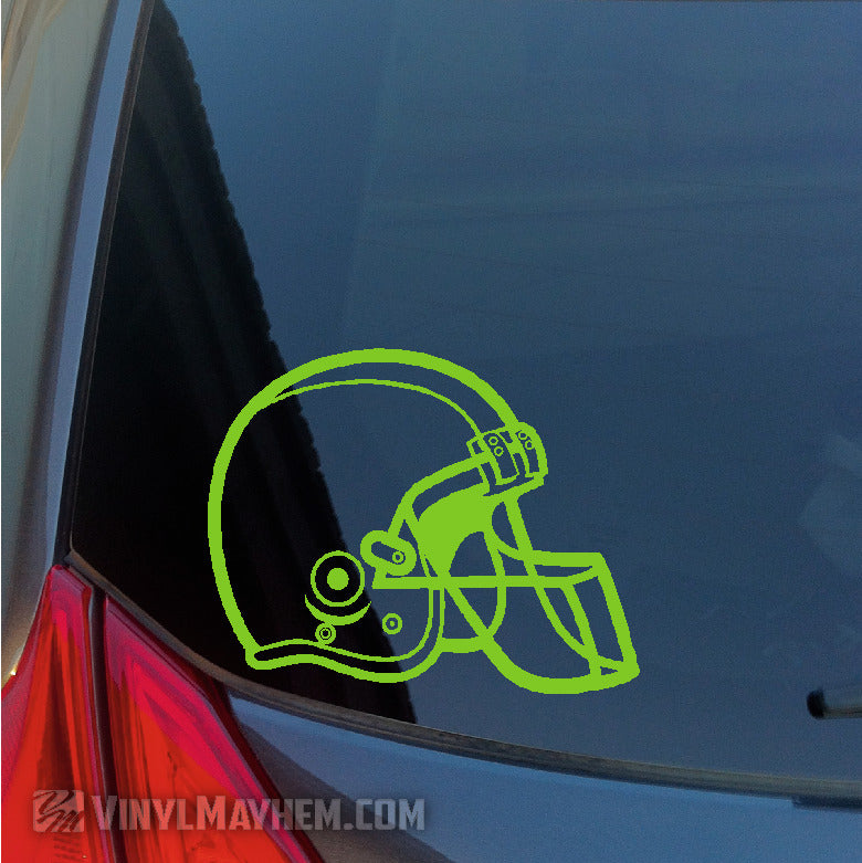 Football Helmet outline vinyl sticker