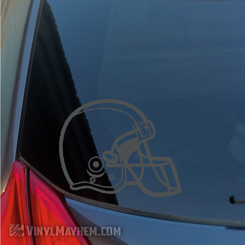 Football Helmet outline vinyl sticker