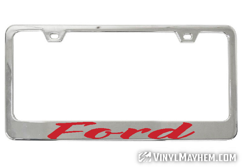 Ford chrome license plate frame