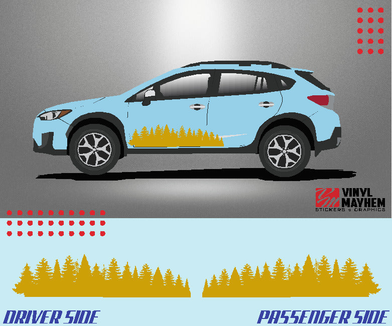 Forest Trees vinyl graphic kit