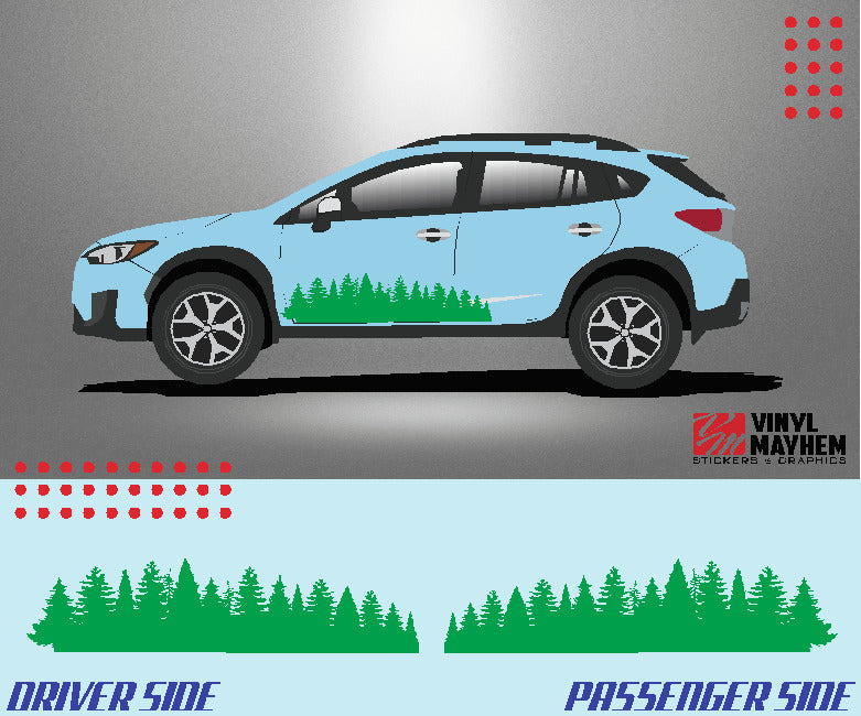 Forest Trees vinyl graphic kit