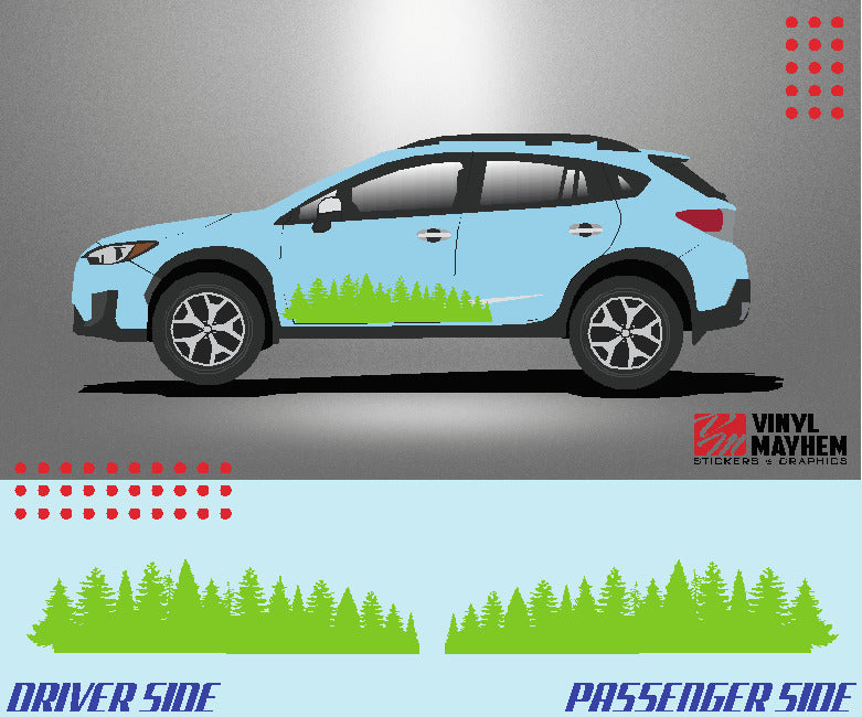 Forest Trees vinyl graphic kit