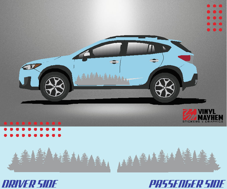 Forest Trees vinyl graphic kit