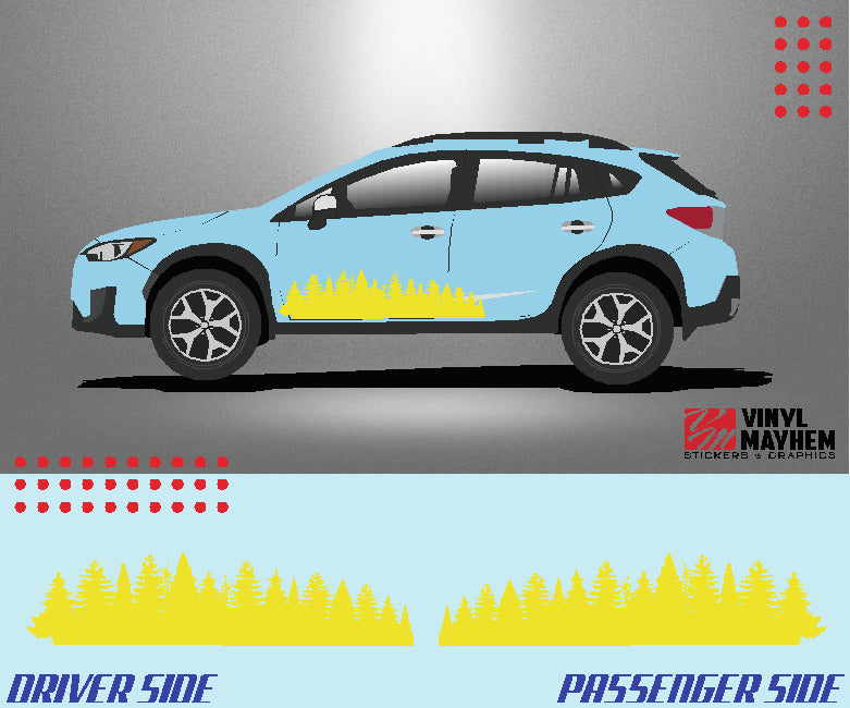Forest Trees vinyl graphic kit