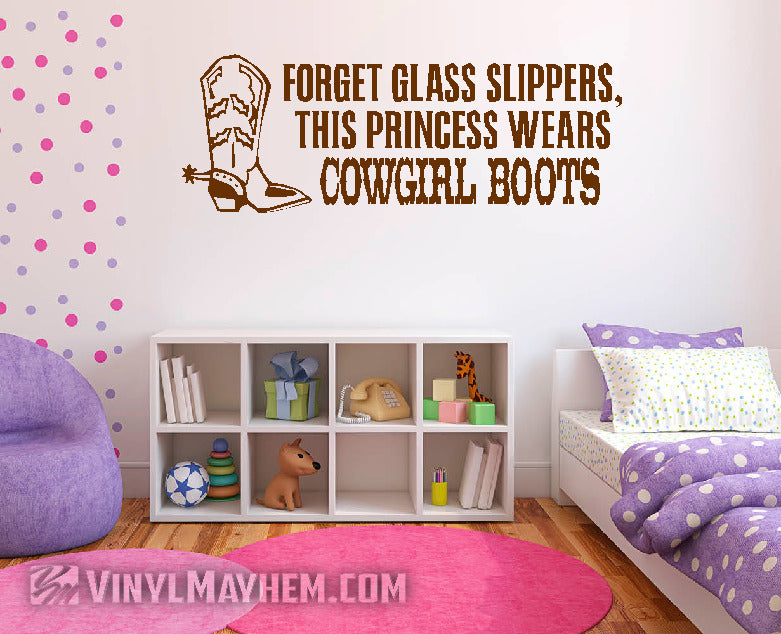 Forget Glass Slippers This Princess Wears Cowgirl Boots vinyl sticker