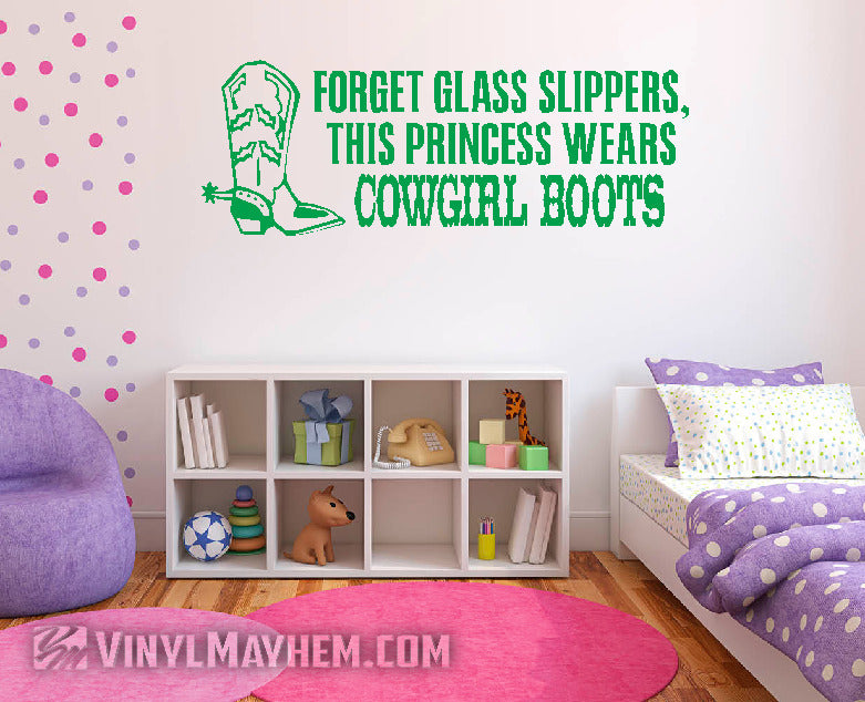 Forget Glass Slippers This Princess Wears Cowgirl Boots vinyl sticker