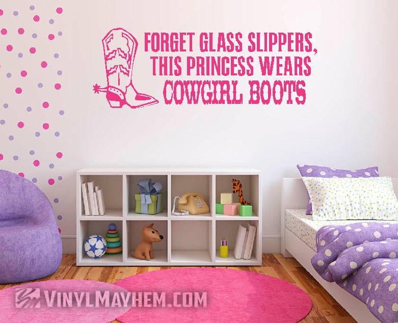Forget Glass Slippers This Princess Wears Cowgirl Boots vinyl sticker