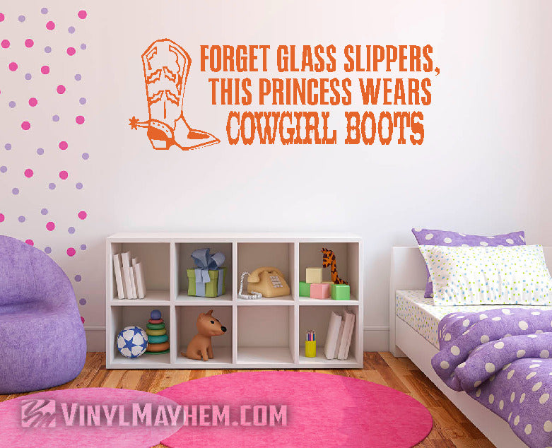 Forget Glass Slippers This Princess Wears Cowgirl Boots vinyl sticker