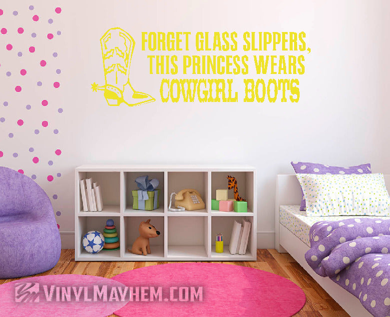 Forget Glass Slippers This Princess Wears Cowgirl Boots vinyl sticker