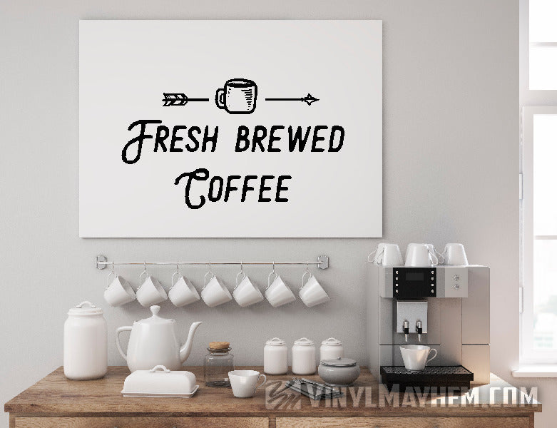 Fresh Brewed Coffee vinyl sticker