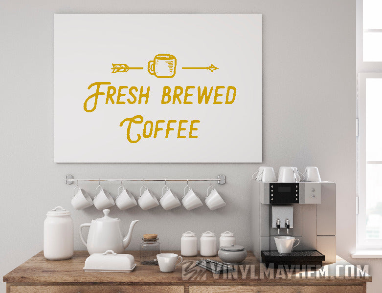 Fresh Brewed Coffee vinyl sticker