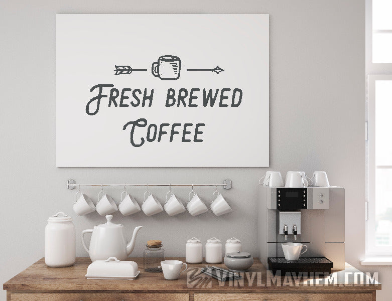 Fresh Brewed Coffee vinyl sticker
