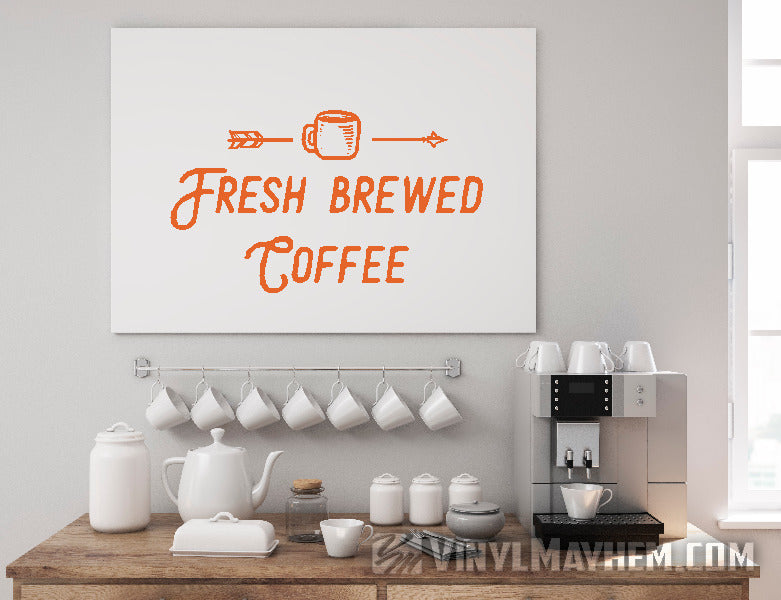 Fresh Brewed Coffee vinyl sticker